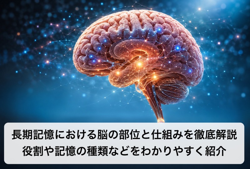 画像589：長期記憶における脳の部位と仕組みを徹底解説｜役割や記憶の種類などをわかりやすく紹介